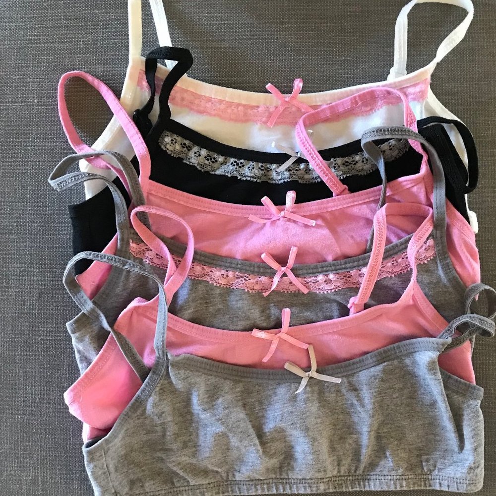 6 Girls Sweet Sassy Training Bras Small 7/8